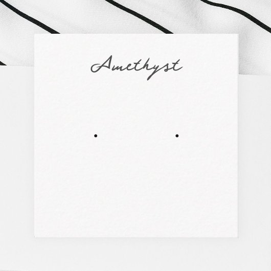 アメジストイヤリングジュエリー表示カード エンクロージャーカード