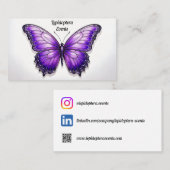 アメジストウイングハンドル名刺 名刺 (正面/裏面)