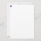 アメジストウイングベビーシャワー招待状 招待状 (裏面)