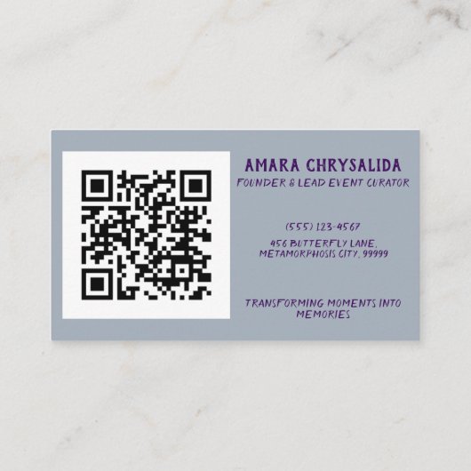 アメジストウイングQR名刺 名刺 (裏面)