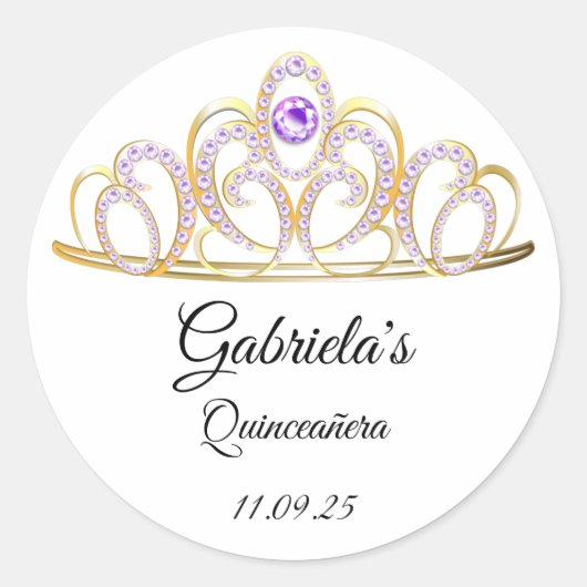 アメジストエレガントティアラキンセアニラ ラウンドシール (正面)