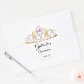 アメジストエレガントティアラキンセアニラ ラウンドシール (封筒)