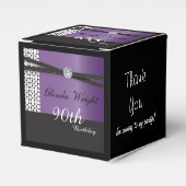 アメジストエレガントパープルとブラック誕生日 フェイバーボックス (正面サイド)