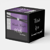 アメジストエレガントパープルとブラック誕生日 フェイバーボックス (裏面サイド)