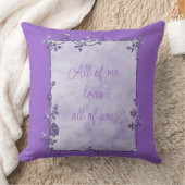 アメジストエレガントパープルスパークルフレームバレンタイン クッション (ブランケット)