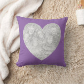 アメジストオーキッドハートシェイプフォト クッション (ブランケット)