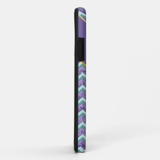 アメジストガラスのジグザグ模様 Case-Mate iPhoneケース (裏面/右)