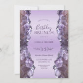 アメジストクォーツ誕生日ブランチ 招待状 (正面)