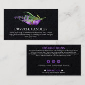 アメジストクリスタルキャンドルインテンションスペルビジネスC 名刺 (正面/裏面)