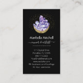 アメジストクリスタルクレセント月お客様ありがとう 名刺 (裏面)