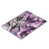 アメジストクリスタルジェムストーンスパイラルフォトノートブック ノートブック (左側)