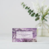 アメジストクリスタルヒーリングアーツビジネスカード 名刺 (スタンド正面)