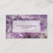 アメジストクリスタルヒーリングアーツビジネスカード 名刺 (正面)