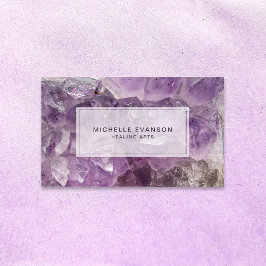 アメジストクリスタルヒーリングアーツビジネスカード 名刺