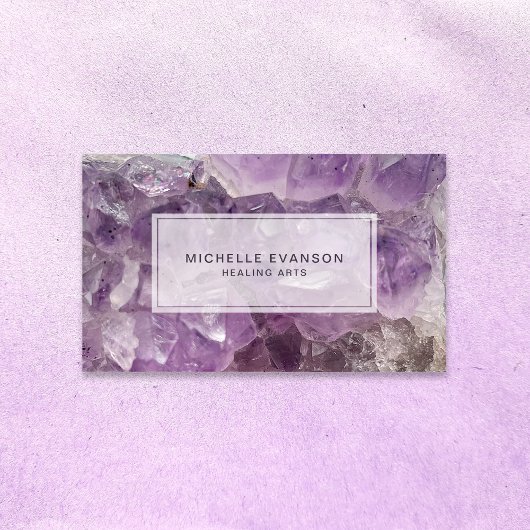 アメジストクリスタルヒーリングアーツビジネスカード 名刺
