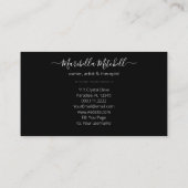 アメジストクリスタル三日月神秘的な写真 名刺 (裏面)