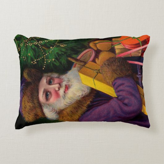 アメジストサンタ角形枕 アクセントクッション (正面)