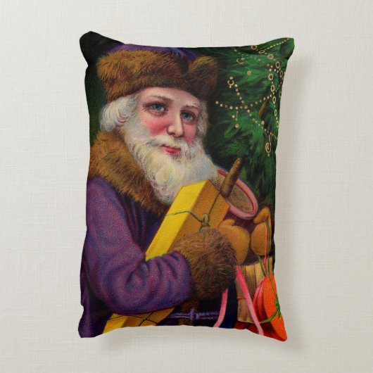 アメジストサンタ角形枕 アクセントクッション (裏面(縦))