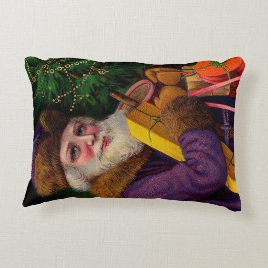 アメジストサンタ角形枕 アクセントクッション (裏面)