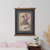 アメジストザドラゴンアンティークビクトリアンタペストリー 吊り下げ型タペストリー (寝室)