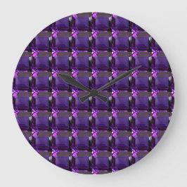 アメジストジェムストーンパープル ラージ壁時計