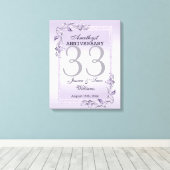アメジストジェム&グリッター33結婚周年記念 キャンバスプリント (インサイチュ (ウッドフロア))