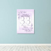 アメジストジェム&グリッター33結婚周年記念 キャンバスプリント (インサイチュ (ウッドフロア))