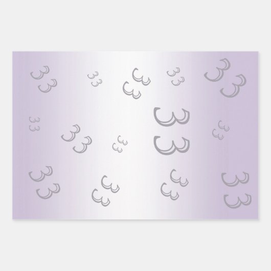 アメジストジェム&グリッター33結婚周年記念 ラッピングペーパーシート (正面3)