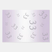 アメジストジェム&グリッター33結婚周年記念 ラッピングペーパーシート (正面)