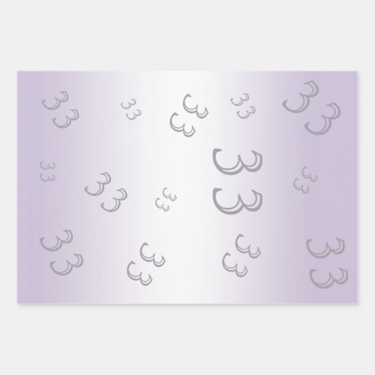 アメジストジェム&グリッター33結婚周年記念 ラッピングペーパーシート (正面)