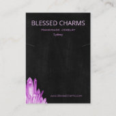 アメジストジプシーボホークリスタルペンダントホルダーディスプレイ 名刺 (正面)