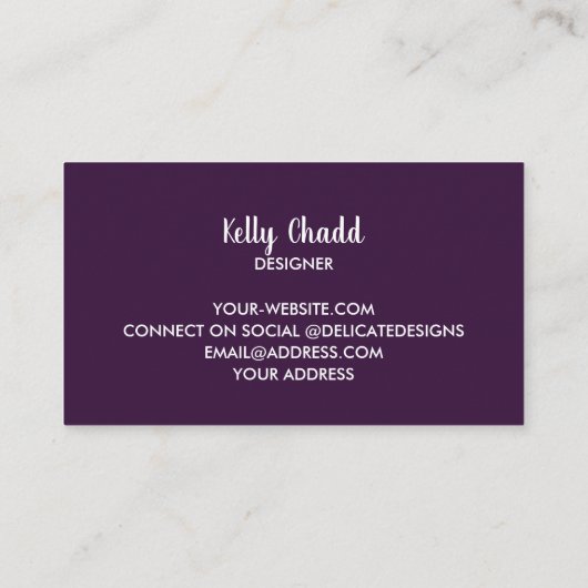 アメジストジュエリー設計者 名刺 (裏面)