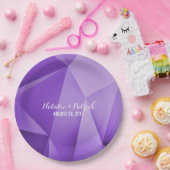 アメジストジュエル結婚トーンの紙プレート ペーパープレート (パーティー)