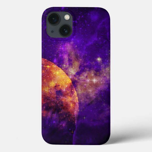 アメジストスカイゴールデンプラネット星雲iPadケース Case-Mate iPhoneケース (裏面)