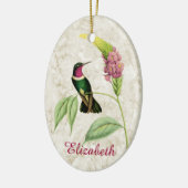 アメジストスロートハミングバードオーナメント セラミックオーナメント (左)