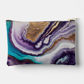 アメジストターコイズ抽象芸術 アクセサリーポーチ (裏面)
