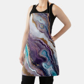 アメジストターコイズ抽象芸術 エプロン (インサイチュ)