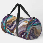 アメジストターコイズ抽象芸術 ダッフルバッグ (右コーナー)