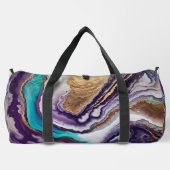 アメジストターコイズ抽象芸術 ダッフルバッグ (裏面)