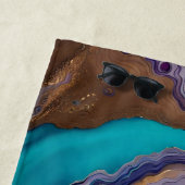 アメジストターコイズ抽象芸術 ビーチタオル (インサイチュ)