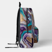 アメジストターコイズ抽象芸術 プリントバックパック (左)