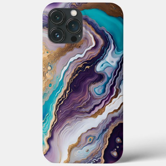 アメジストターコイズ抽象芸術 Case-Mate iPhoneケース (裏面)