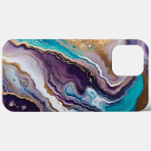 アメジストターコイズ抽象芸術 Case-Mate iPhoneケース (裏面 (横))