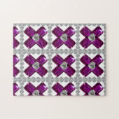 アメジストダイヤモンドアートパープル ジグソーパズル (横)