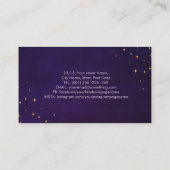 アメジストトリプルムーンペンタグラムウォーターカラーアート 名刺 (裏面)