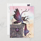 アメジストドリームファンタジー妖精はがき ポストカード (正面/裏面)