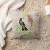 アメジストハミングバードヴィンテージグランジ装飾用クッション クッション (ブランケット)