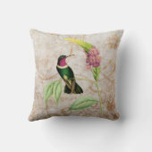 アメジストハミングバードヴィンテージグランジ装飾用クッション クッション (裏面)