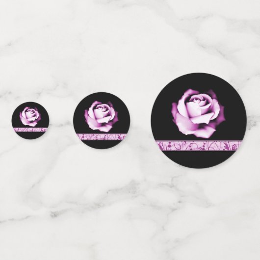 アメジストバラウェディングシャワー表紙吹雪 コンフェッティ (正面)