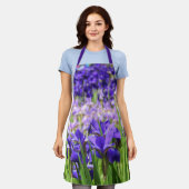 アメジストパープルアイリスズガーデン エプロン (着用した状態)